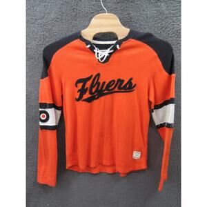 Philadelphia Flyers Long Sleeve Mens Medium NHL PRO OK'D Cotton Jersey Sweater